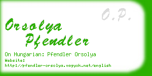 orsolya pfendler business card
